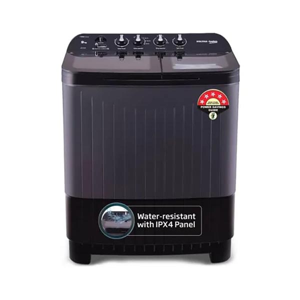 Buy Voltas Beko 9 Kg 5 Star WTT90UDX/BKGR4KGTD with Cassette Filter Black Semi Automatic Top Load Washing Machine - Vasanth and Co