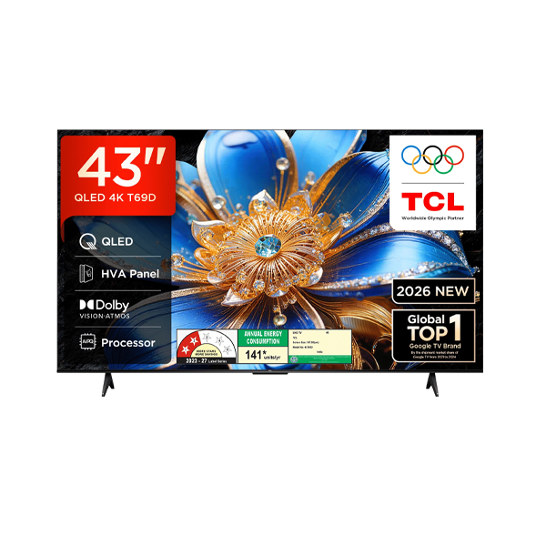 Buy TCL 43 Inch 109.22 cm T series 43T69D QLED Ultra HD 4K Smart Google TV - Vasanth and Co