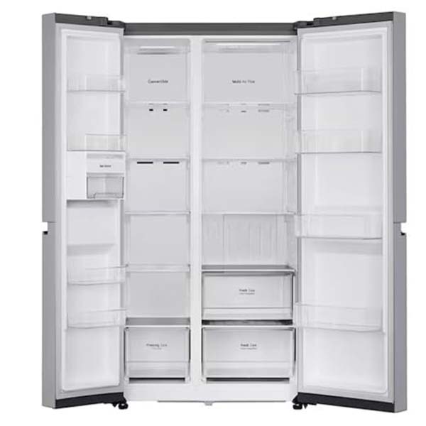 Buy LG 650L 3 Star GL-B257HPZ3 Shiny Steel Convertible Door Cooling+ Side by Side Refrigerator - Vasanth and Co