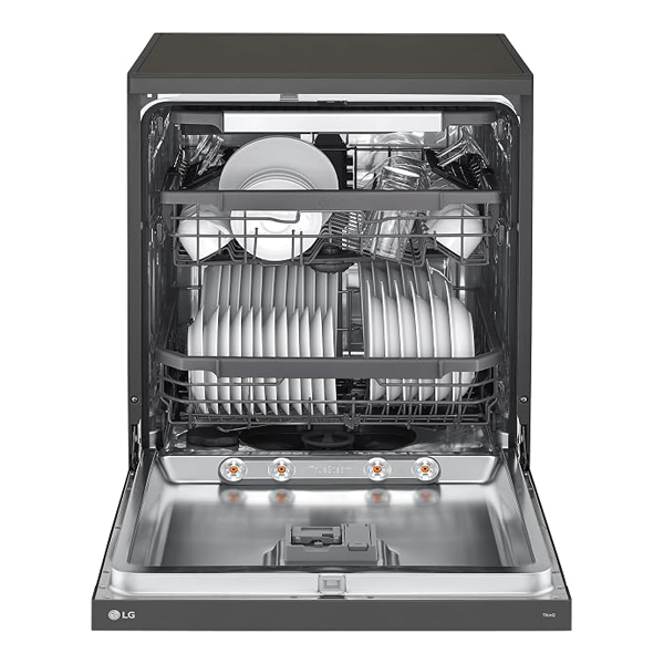Buy LG DFB435FM Matte Black 15 Place Setting with TrueSteam Technology Auto Open Door Dishwasher - Vasanth and Co