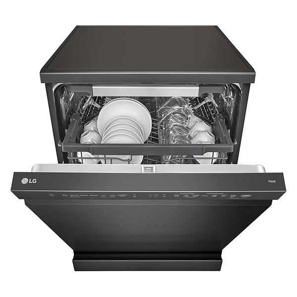 Buy LG DFB435FM Matte Black 15 Place Setting with TrueSteam Technology Auto Open Door Dishwasher - Vasanth and Co