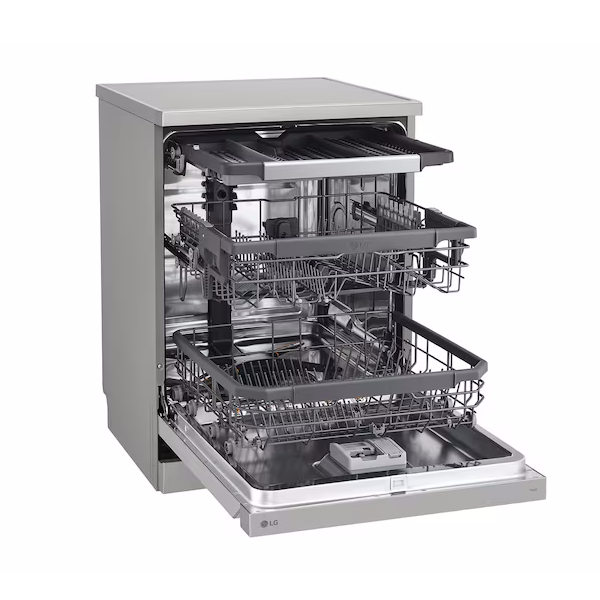 Buy LG DFB435FV Prime Silver 15 Place Setting with TrueSteam Technology QuadWash Auto Open Door Dishwasher - Vasanth and Co