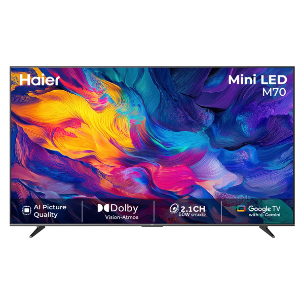 Buy Haier 65 Inch 65M70UH MINI LED Black M70 Series AI Smart Google TV - Vasanth and Co