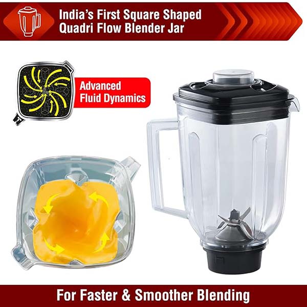Buy Usha 800 W Trienergy TP800MX4 4 Jars Black & Red Mixer Grinder - Vasanth and Co