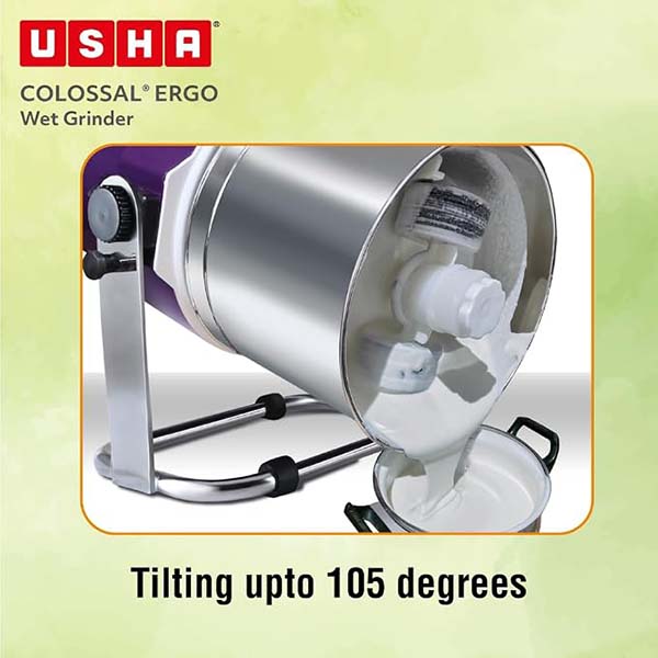 Buy Usha 2L 150W Colossal Ergo Easy Tilt Magenta Wet Grinder - Vasanth and Co