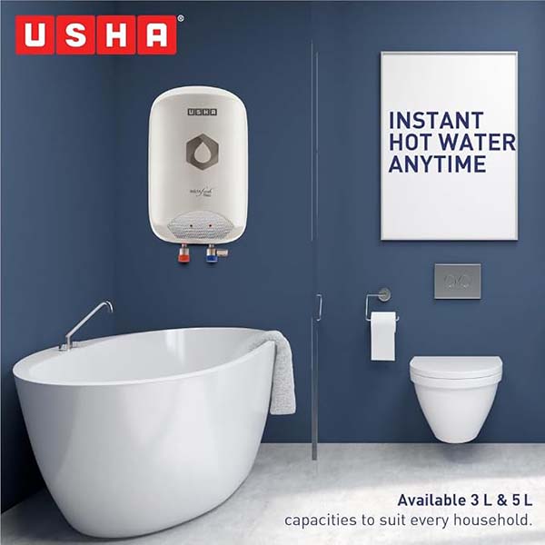 Buy Usha Instafesh Neo 3 L Instant Wall Mounting White Water Heater - Vasanth and Co