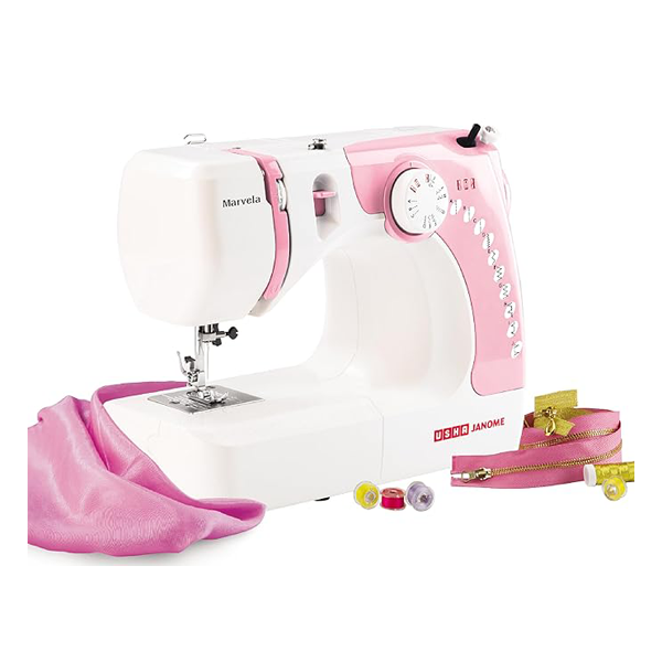 Buy Usha New Janome Marvela Pink Automatic Zig-Zag Electric Pink & White Sewing Machine - Vasanth and Co