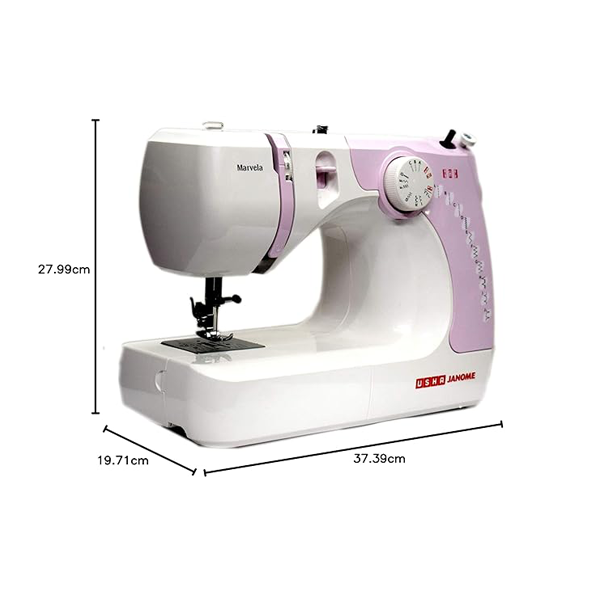 Buy Usha New Janome Marvela Pink Automatic Zig-Zag Electric Pink & White Sewing Machine - Vasanth and Co