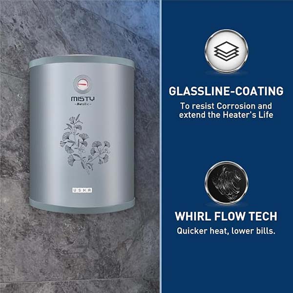 Buy Usha 5 Star Misty 25 L 2000W Ivory Cherry Blossom Storage Water Heater - Vasanth and Co