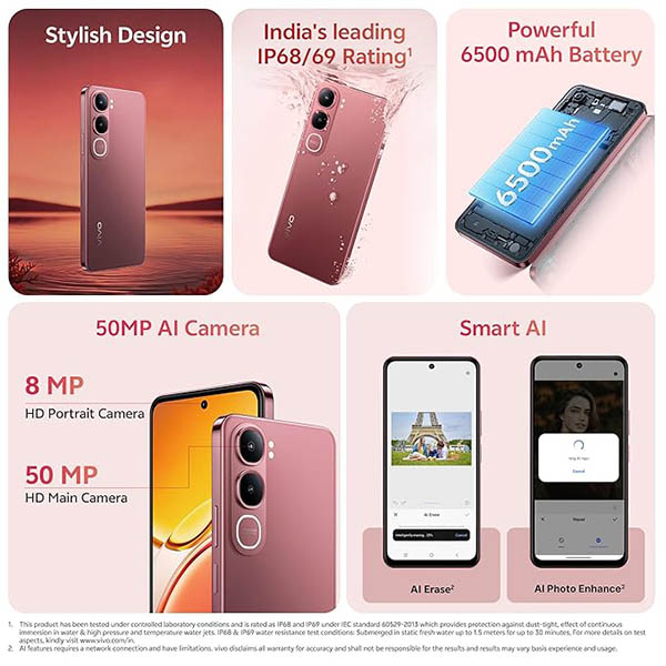 Buy Vivo Y31 5G 6GB 128GB Royal Red Mobile Phone Online - Vasanth and Co