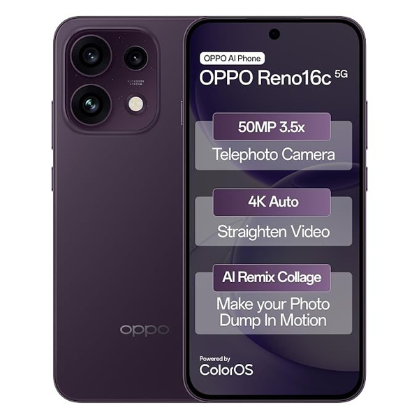 Buy Oppo Reno16c 5G 8GB 128GB Twilight Violet Mobile Phone Online - Vasanth and Co