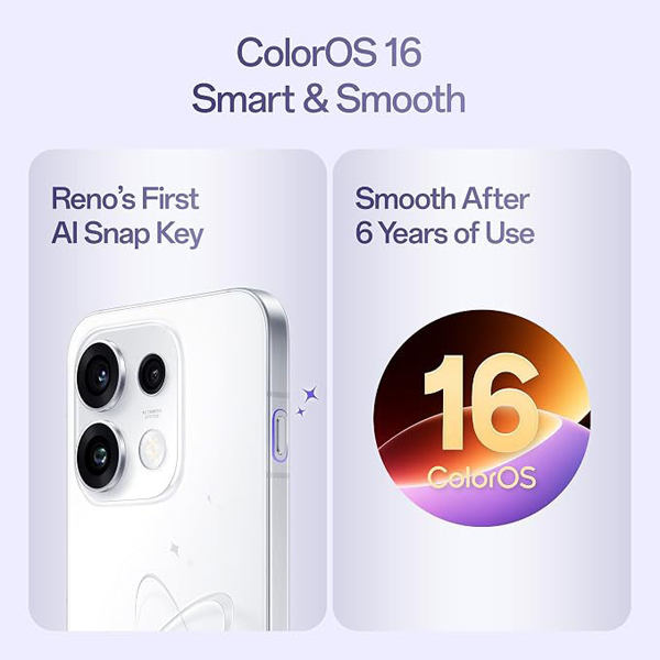 Buy Oppo Reno16c 5G 8GB 128GB Twilight Violet Mobile Phone Online - Vasanth and Co