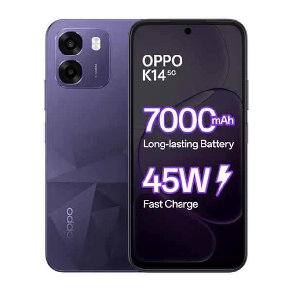 Buy Oppo K14 5G 6GB 128GB Prism Violet Mobile Phone Online - Vasanth and Co