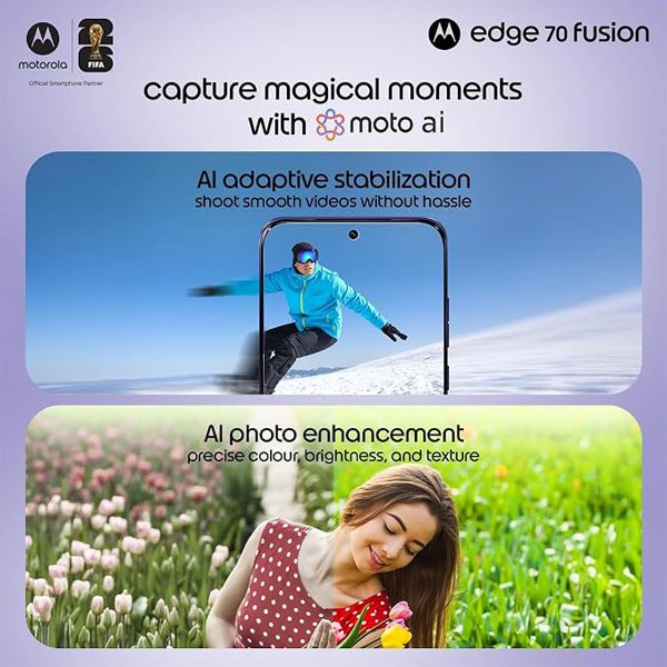 Buy Motorola Edge 70 Fusion 5G 8GB 128GB Pantone Orient Blue Mobile Phone Online - Vasanth and Co