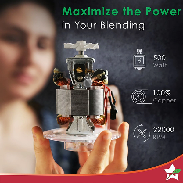 Buy Wonderchef 500 Watts 2 Jars Nutri blend Neo Blue Mixer Grinder Online - Vasanth and Co