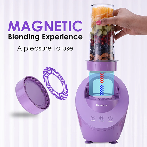 Buy Wonderchef 2 Jar Magneto Purple Blender Portable Online - Vasanth and Co