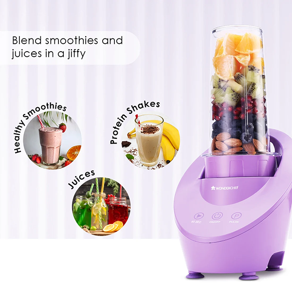 Buy Wonderchef 2 Jar Magneto Purple Blender Portable Online - Vasanth and Co