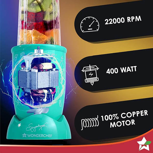 Buy Wonderchef 400 Watts Nutri Blend Go Mint Blender Online - Vasanth and Co