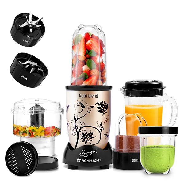 Buy Wonderchef 500W 4 Jars Nutri blend CKM Champagne Mixer Grinder & Chopper Online - Vasanth and Co