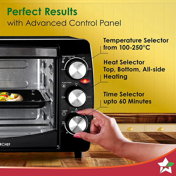 Buy Wonderchef 19 L Black Oven Toaster Griller Online - Vasanth and Co
