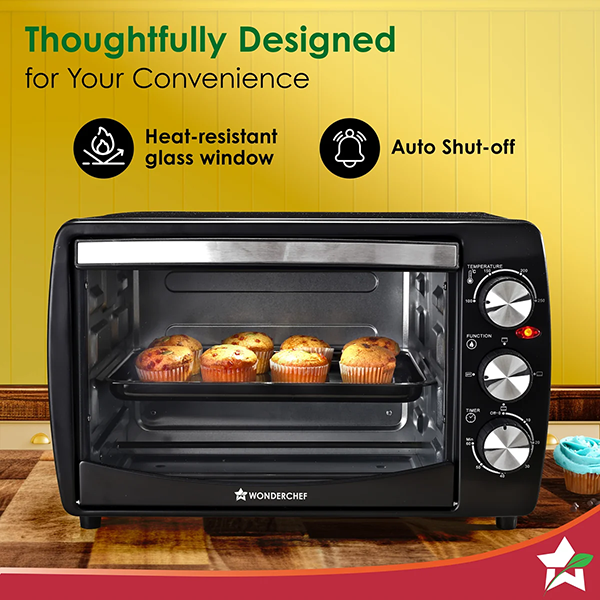 Buy Wonderchef 19 L Black Oven Toaster Griller Online - Vasanth and Co