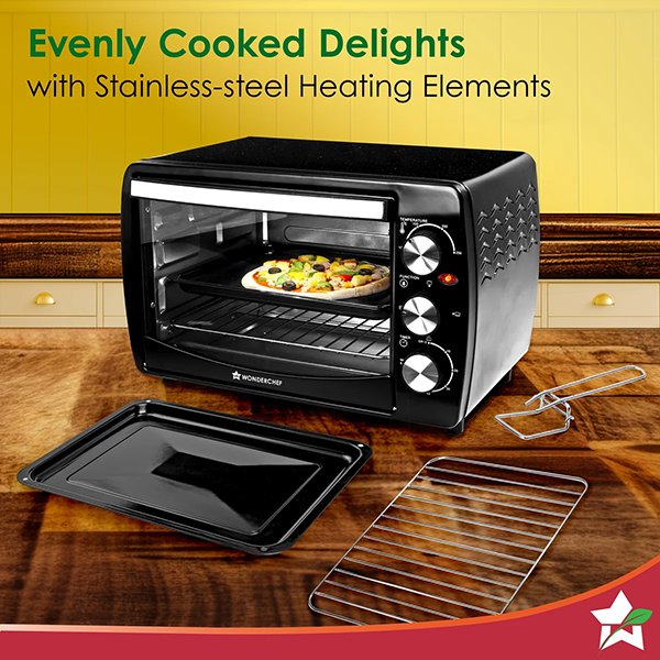 Buy Wonderchef 19 L Black Oven Toaster Griller Online - Vasanth and Co