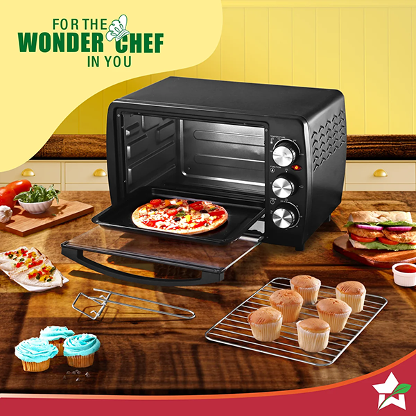 Buy Wonderchef 19 L Black Oven Toaster Griller Online - Vasanth and Co