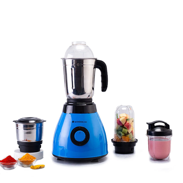 Buy Wonderchef 500 Watts 4 Jars Acura Blender Pro Black & Blue Mixer Grinder Online - Vasanth and Co