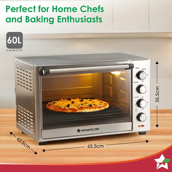 Buy Wonderchef 60 L Stainless Steel Oven Toaster Griller Online - Vasanth and Co
