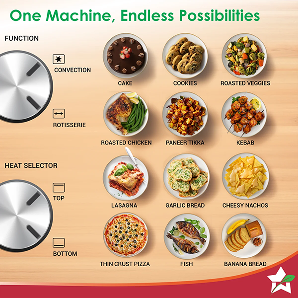 Buy Wonderchef 60 L Stainless Steel Oven Toaster Griller Online - Vasanth and Co