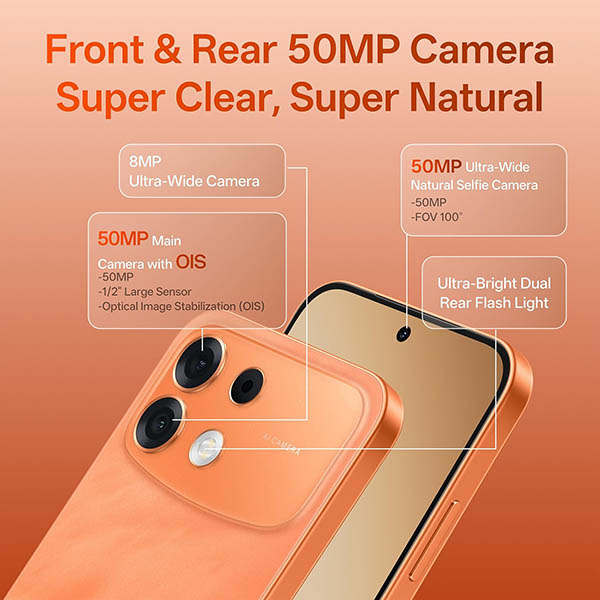 Buy Oppo F35 Pro 5G 8 GB RAM 256 GB Sunrise Orange Mobile Phone - Vasanth and Co
