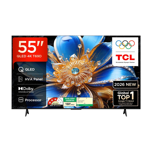 Buy TCL 55 inch 139.7 cm 55T69D T series QLED 4K Super Ultra HD Smart Google TV - Vasanth and Co