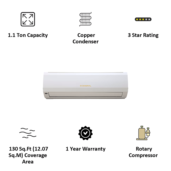 o general 1.1 ton split ac price