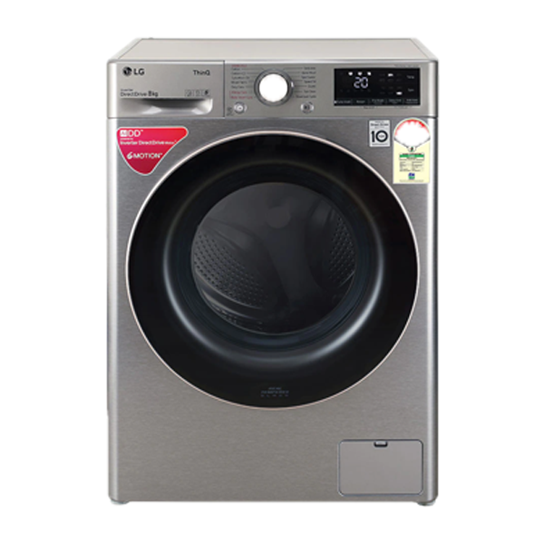 Buy LG FHV1408ZWP 8.0Kg 5 Star Inverter Wi-Fi Fully-Automatic Front Loading Washing Machine - Home Appliances | Vasanthandco