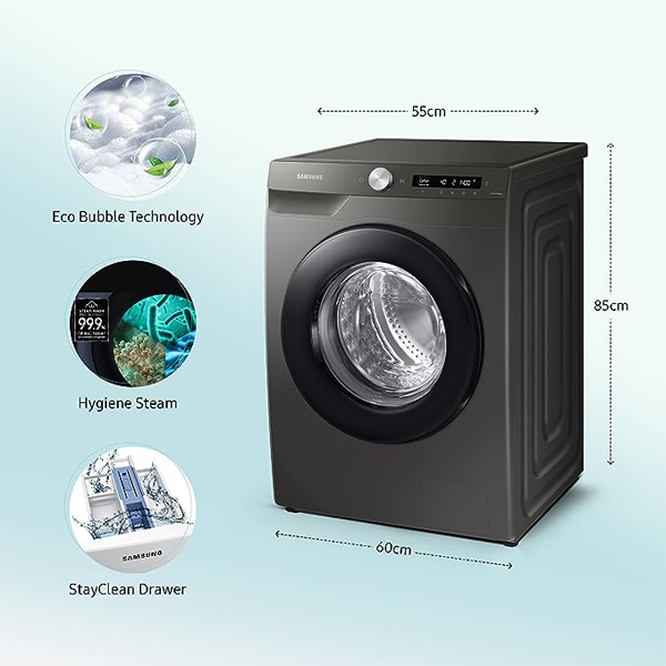 Buy Samsung 8 Kg 5 Star WW80T504DAN1TL Fully Automatic Front Load Washing Machine - Vasanth and Co