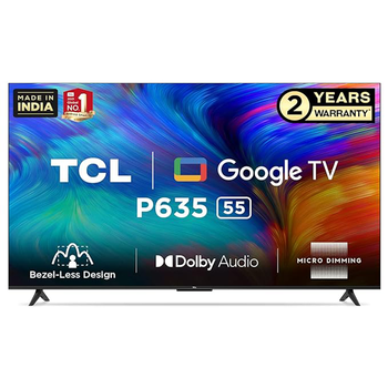Buy TCL 139 cm (55 inches) 55P635 Pro Bezel-Less Full Screen Series Ultra HD 4K Smart LED Google TV - Vasanth and Co
